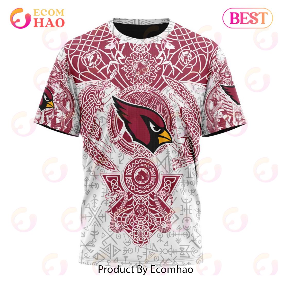 NFL Arizona Cardinals Norse Viking Symbols Personalized Hoodie