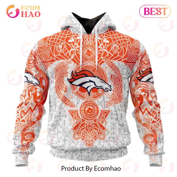 NFL Denver Broncos Norse Viking Symbols 3D Hoodie