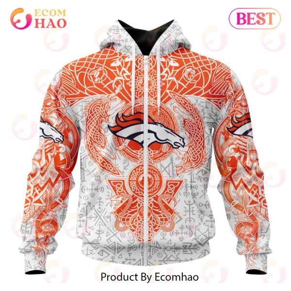 NFL Denver Broncos Norse Viking Symbols 3D Hoodie