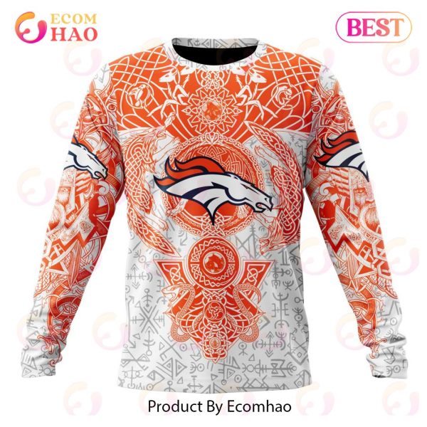 NFL Denver Broncos Norse Viking Symbols 3D Hoodie