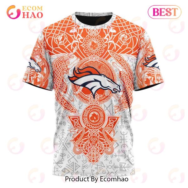 NFL Denver Broncos Norse Viking Symbols 3D Hoodie