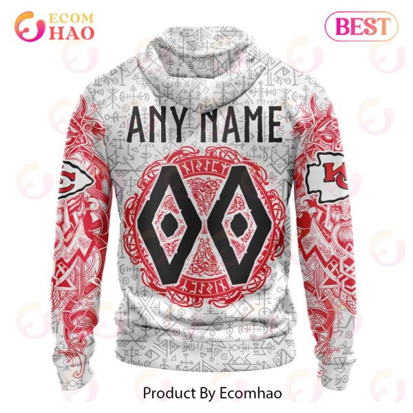 NFL Kansas City Chiefs Norse Viking Symbols 3D Hoodie