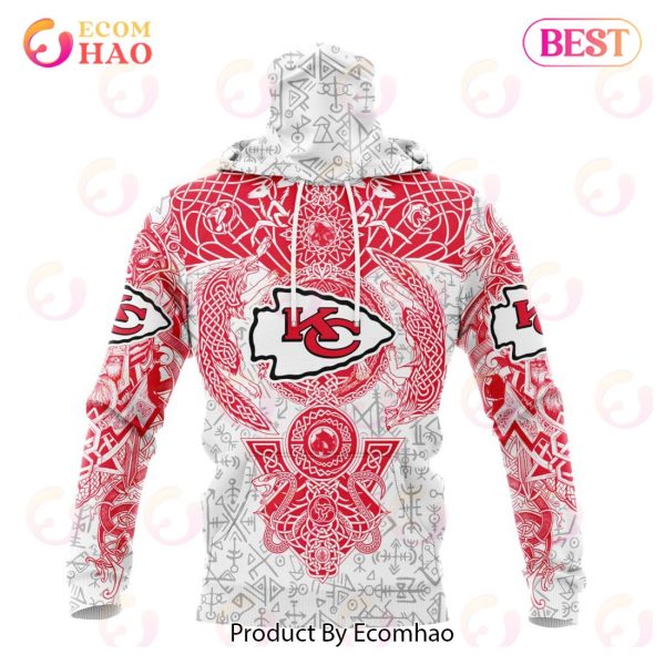 NFL Kansas City Chiefs Norse Viking Symbols 3D Hoodie