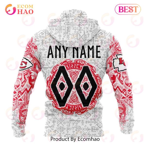 NFL Kansas City Chiefs Norse Viking Symbols 3D Hoodie