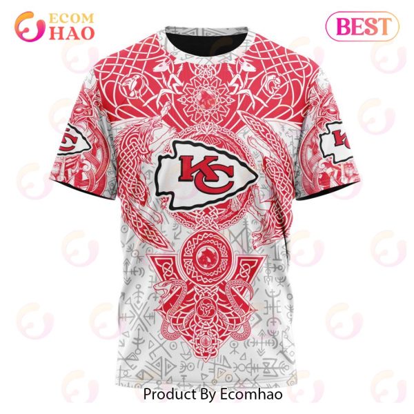 NFL Kansas City Chiefs Norse Viking Symbols 3D Hoodie