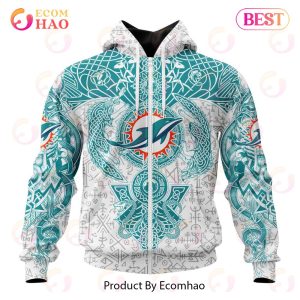 NFL Miami Dolphins Norse Viking Symbols 3D Hoodie