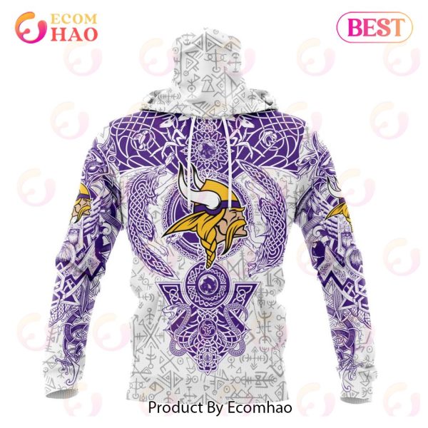 NFL Minnesota Vikings Norse Viking Symbols 3D Hoodie