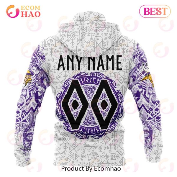 NFL Minnesota Vikings Norse Viking Symbols 3D Hoodie