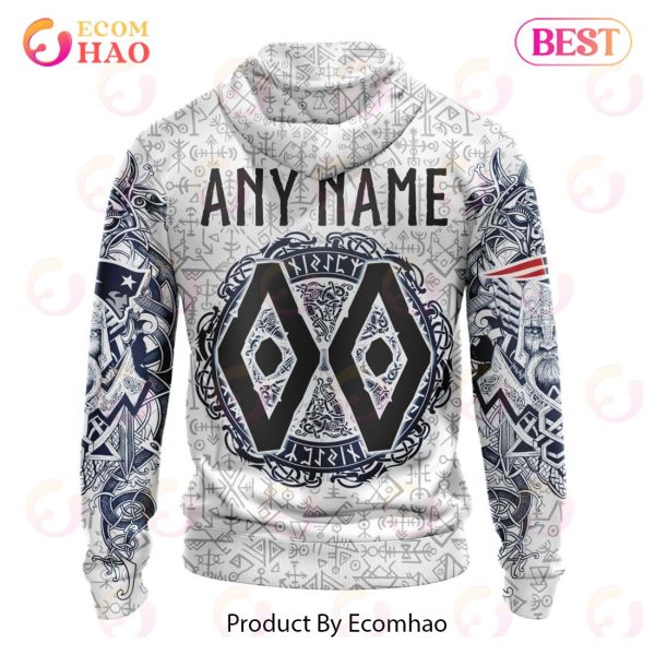 NFL New England Patriots Norse Viking Symbols 3D Hoodie