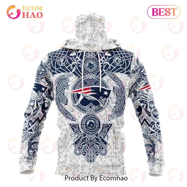 NFL New England Patriots Norse Viking Symbols 3D Hoodie