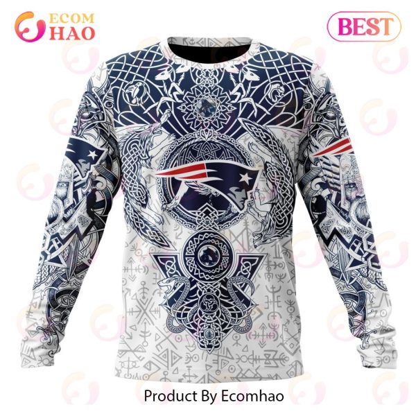 NFL New England Patriots Norse Viking Symbols 3D Hoodie