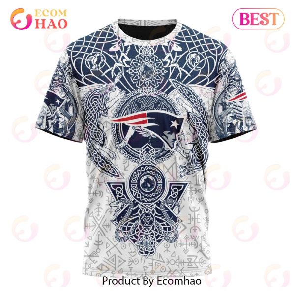 NFL New England Patriots Norse Viking Symbols 3D Hoodie