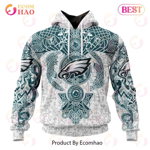 NFL Philadelphia Eagles Norse Viking Symbols 3D Hoodie