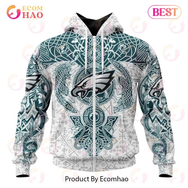NFL Philadelphia Eagles Norse Viking Symbols 3D Hoodie