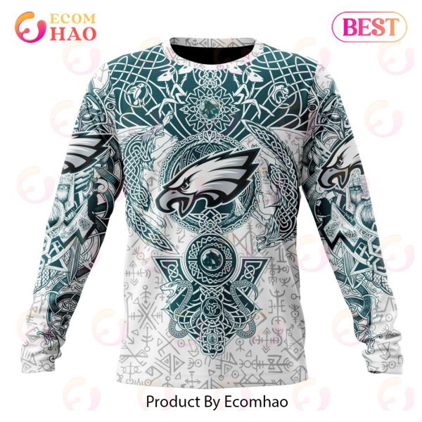 NFL Philadelphia Eagles Norse Viking Symbols 3D Hoodie