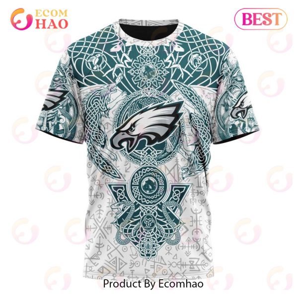 NFL Philadelphia Eagles Norse Viking Symbols 3D Hoodie