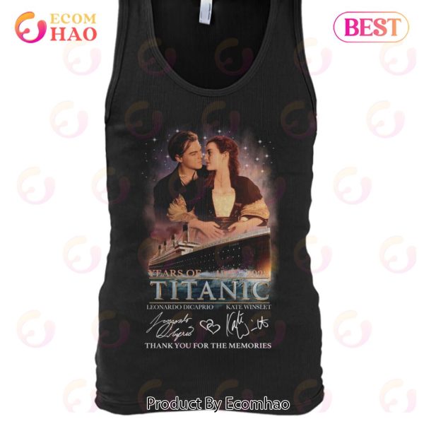 25 Years Of 1997 – 2022 Titanic Leonardo DicaPrio And Kate Winslet Thank You For The Memories T-Shirt