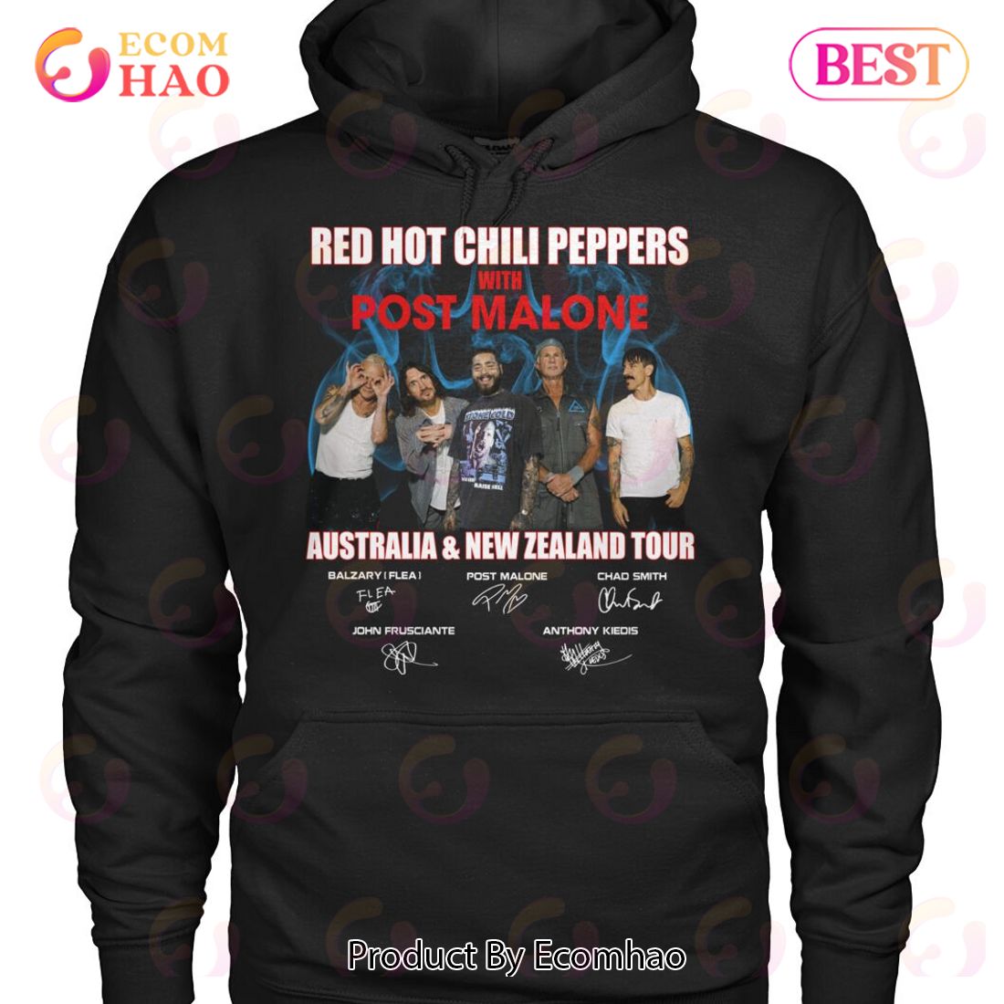 Red Hot Chili Peppers With Post Malone Australia & New Zealand Tour T-Shirt