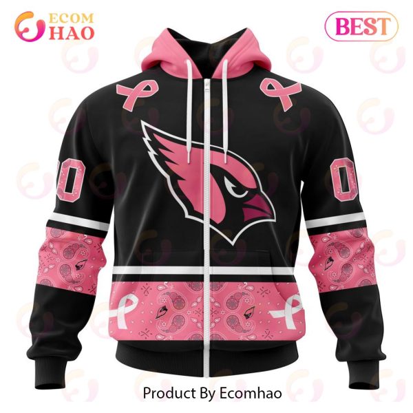 NFL Arizona Cardinals Personalized Special Design Paisley Design We Wear  Pink Breast Cancer Hoodie T Shirt - Growkoc