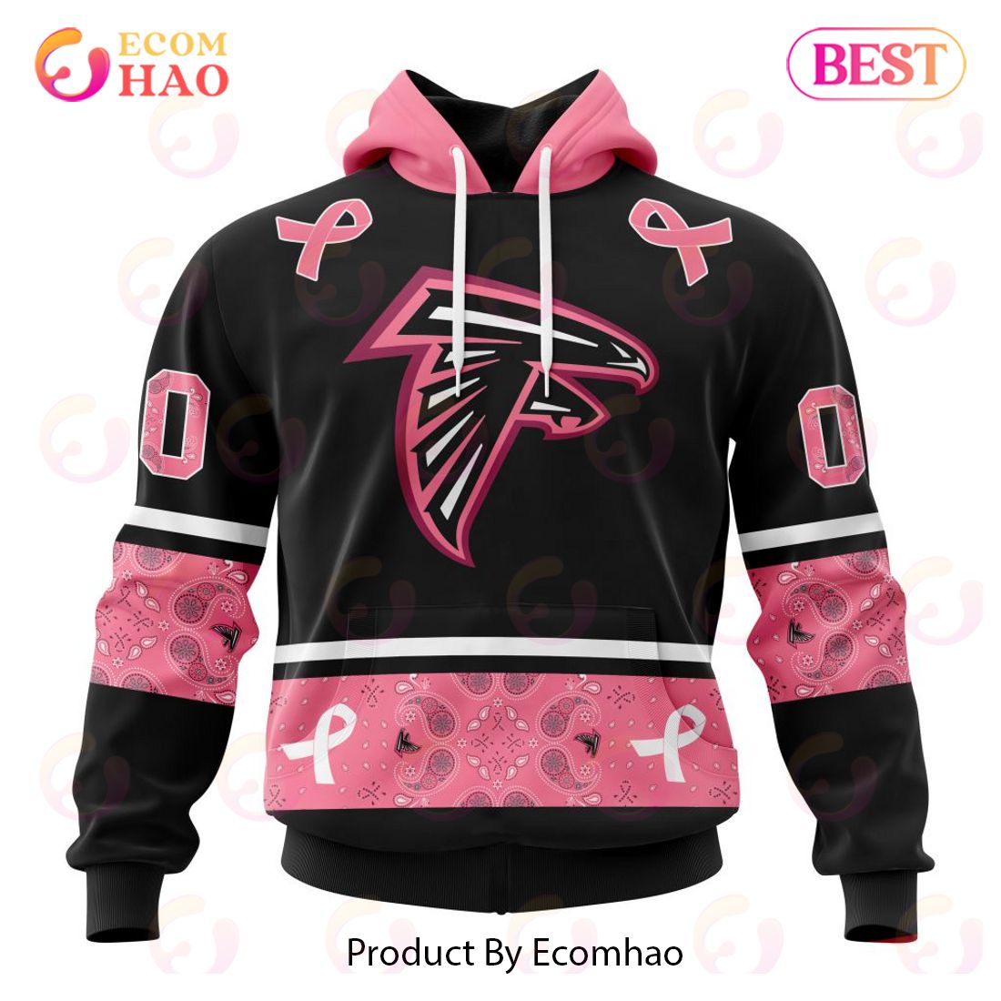 NFL Chicago Bears Specialized Design In Classic Style With Paisley! IN OCTOBER WE WEAR PINK BREAST CANCER Hoodie