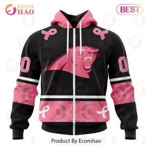 NFL Carolina Panthers Specialized Design In Classic Style With Paisley! IN OCTOBER WE WEAR PINK BREAST CANCER Hoodie