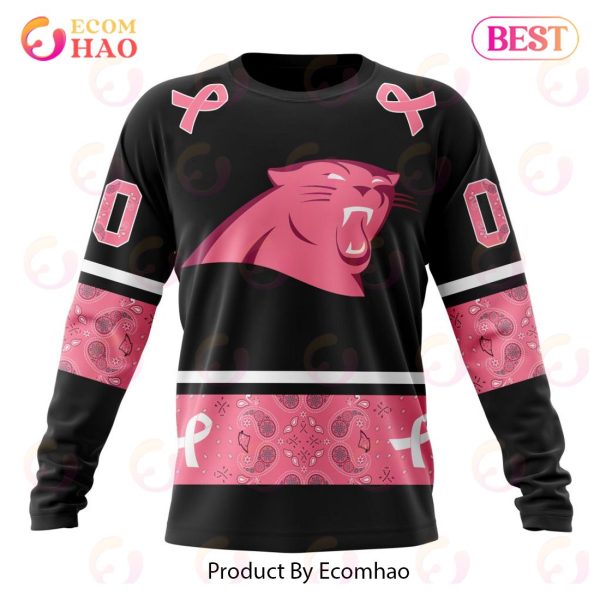 NFL Carolina Panthers Specialized Design In Classic Style With Paisley! IN OCTOBER WE WEAR PINK BREAST CANCER Hoodie