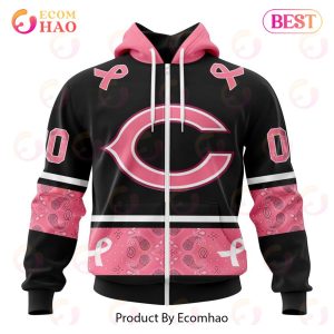 NFL Chicago Bears Specialized Design In Classic Style With Paisley! IN OCTOBER WE WEAR PINK BREAST CANCER Hoodie