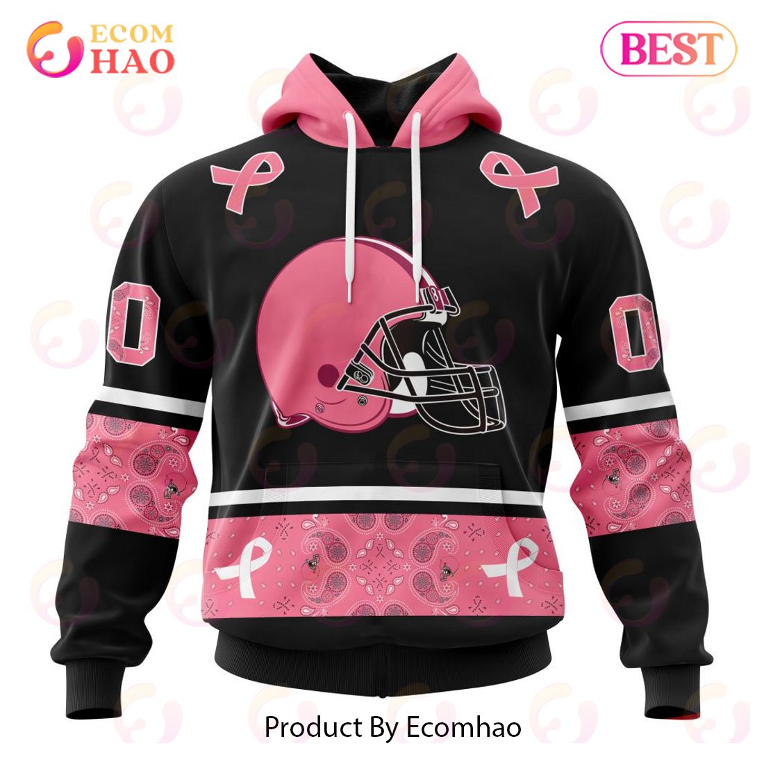 NFL Detroit Lions Specialized Design In Classic Style With Paisley! IN OCTOBER WE WEAR PINK BREAST CANCER Hoodie