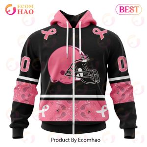 NFL Cleveland Browns Specialized Design In Classic Style With Paisley! IN OCTOBER WE WEAR PINK BREAST CANCER Hoodie