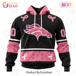 NFL Denver Broncos Specialized Design In Classic Style With Paisley! IN OCTOBER WE WEAR PINK BREAST CANCER Hoodie