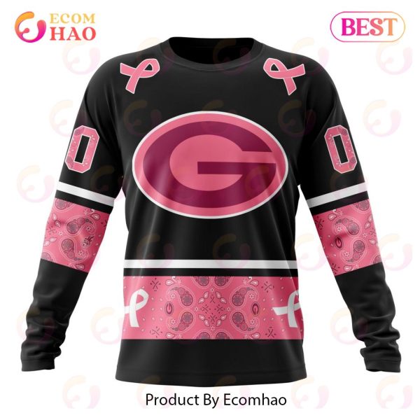NFL Green Bay Packers Specialized Design In Classic Style With Paisley! IN OCTOBER WE WEAR PINK BREAST CANCER Hoodie