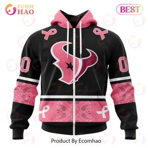 NFL Houston Texans Specialized Design In Classic Style With Paisley! IN OCTOBER WE WEAR PINK BREAST CANCER Hoodie