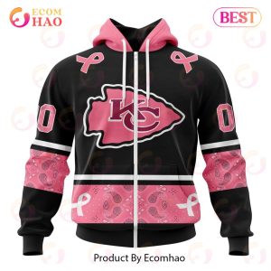 NFL Kansas City Chiefs Specialized Design In Classic Style With Paisley! IN OCTOBER WE WEAR PINK BREAST CANCER Hoodie