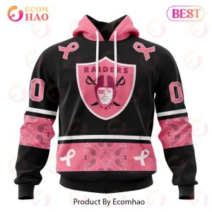 NFL Las Vegas Raiders Specialized Design In Classic Style With Paisley! IN OCTOBER WE WEAR PINK BREAST CANCER Hoodie