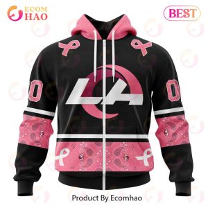 NFL Los Angeles Rams Specialized Design In Classic Style With Paisley! IN OCTOBER WE WEAR PINK BREAST CANCER Hoodie