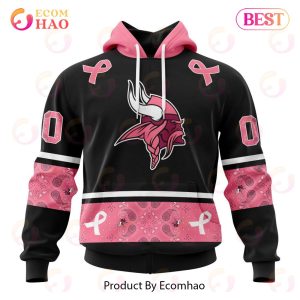 NFL Minnesota Vikings Specialized Design In Classic Style With Paisley! IN OCTOBER WE WEAR PINK BREAST CANCER Hoodie