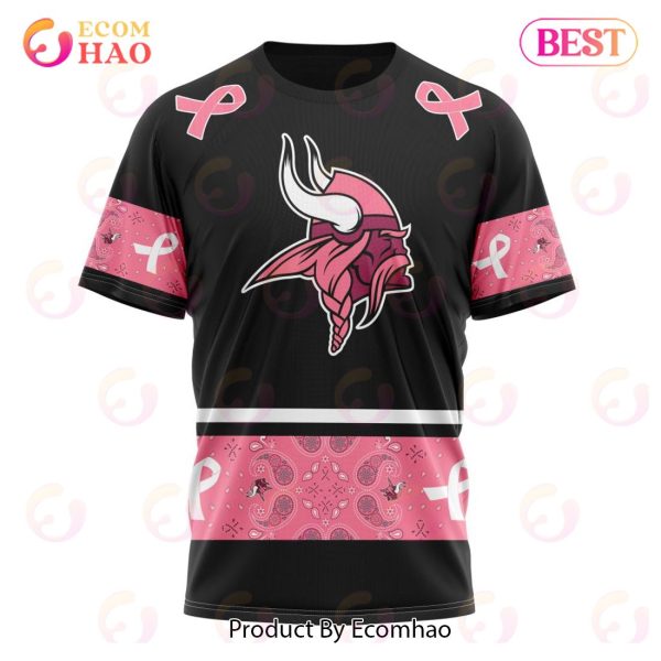 NFL Minnesota Vikings Specialized Design In Classic Style With Paisley! IN OCTOBER WE WEAR PINK BREAST CANCER Hoodie