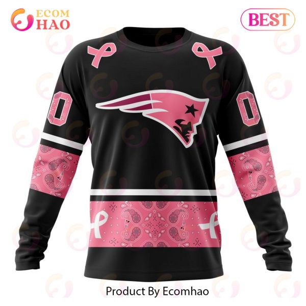 NFL New England Patriots Specialized Design In Classic Style With Paisley! IN OCTOBER WE WEAR PINK BREAST CANCER Hoodie