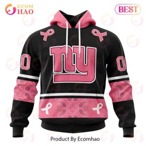 NFL New York Giants Specialized Design In Classic Style With Paisley! IN OCTOBER WE WEAR PINK BREAST CANCER Hoodie
