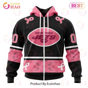 NFL New York Jets Specialized Design In Classic Style With Paisley! IN OCTOBER WE WEAR PINK BREAST CANCER Hoodie