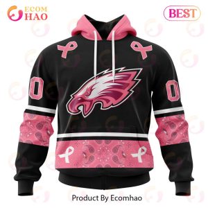 NFL Philadelphia Eagles Specialized Design In Classic Style With Paisley! IN OCTOBER WE WEAR PINK BREAST CANCER Hoodie
