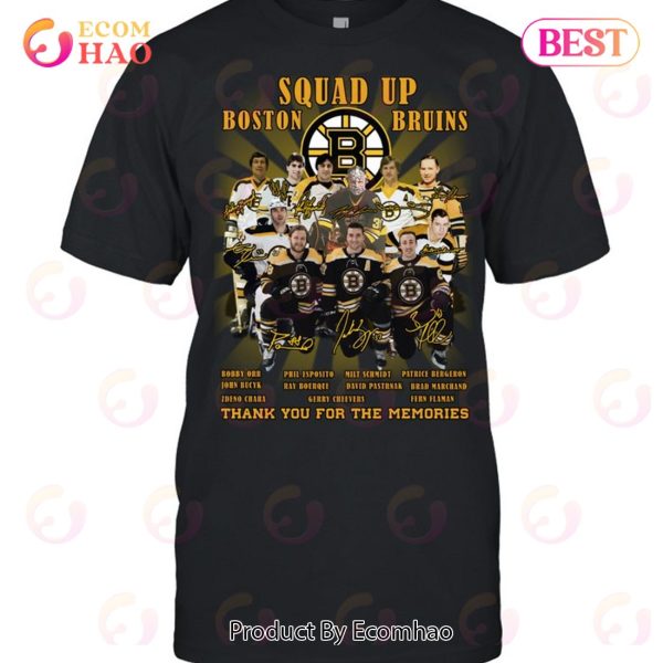 Boston Bruins Squad Up Thank You For The Memories T-Shirt