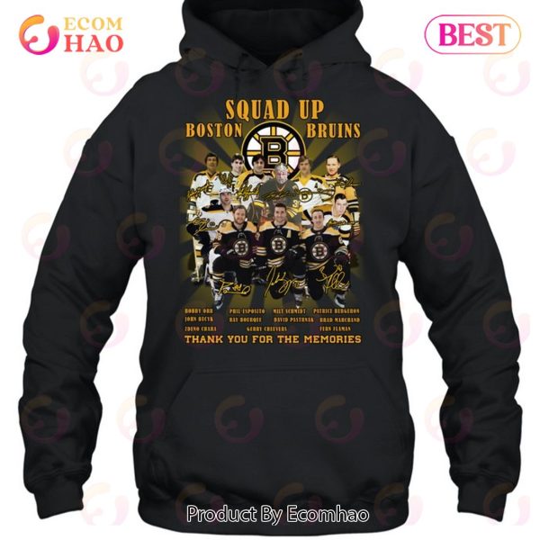 Boston Bruins Squad Up Thank You For The Memories T-Shirt