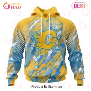 NHL Calgary Flames Specialized Design Fearless Against Childhood 3D Hoodie