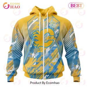 NHL Calgary Flames Specialized Design Fearless Against Childhood 3D Hoodie