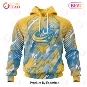 NHL Columbus Blue Jackets Specialized Design Fearless Against Childhood 3D Hoodie