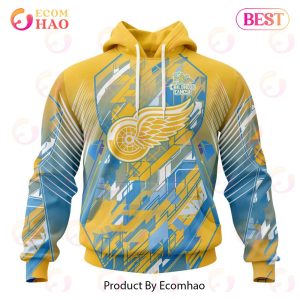 NHL Detroit Red Wings Specialized Design Fearless Against Childhood 3D Hoodie