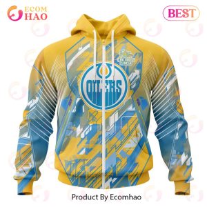 NHL Edmonton Oilers Specialized Design Fearless Against Childhood 3D Hoodie