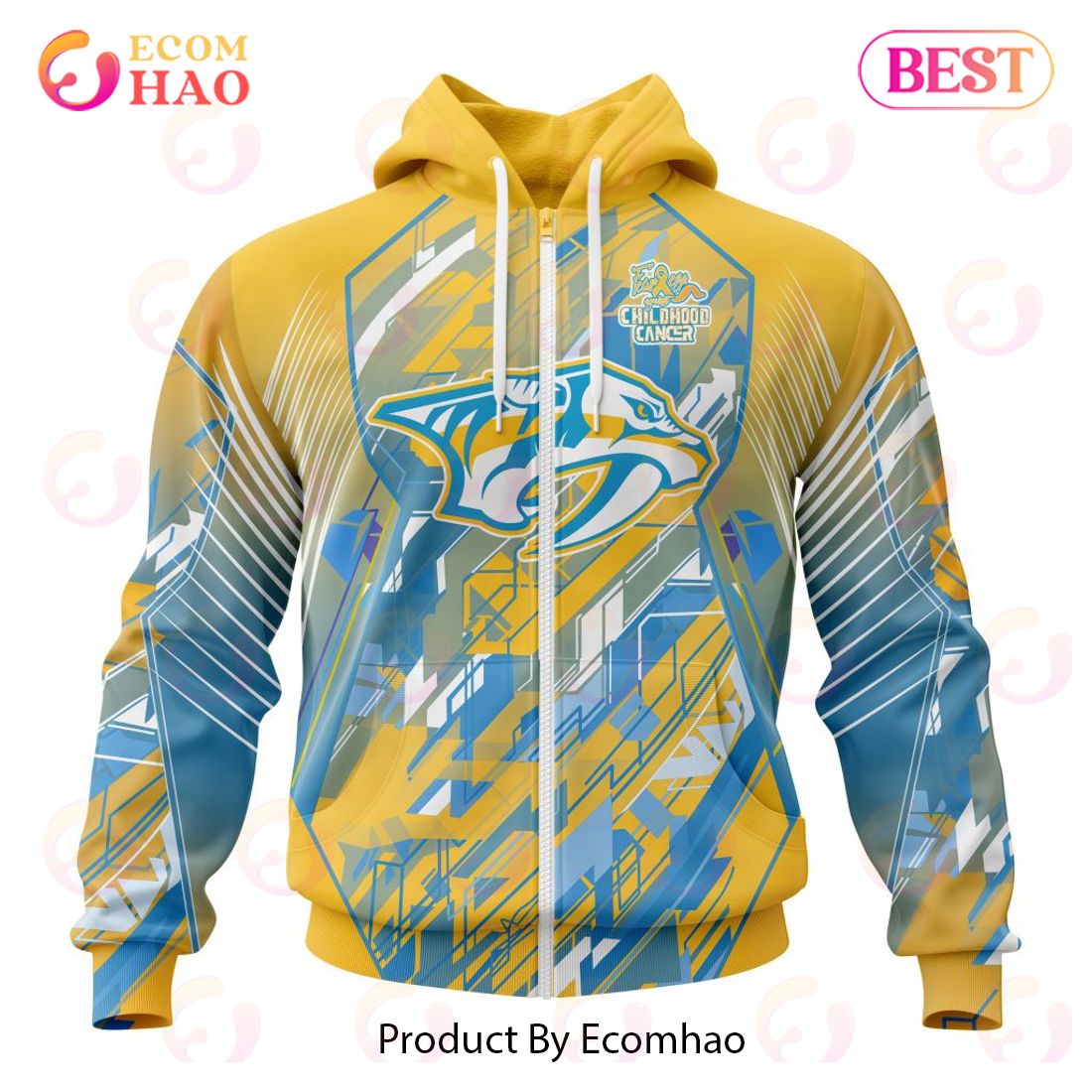 NHL Nashville Predators Specialized Design Fearless Against Childhood 3D Hoodie