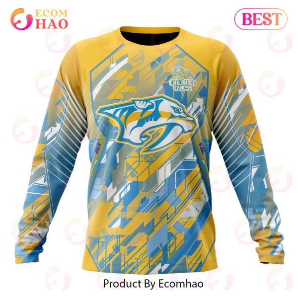 NHL Nashville Predators Specialized Design Fearless Against Childhood 3D Hoodie